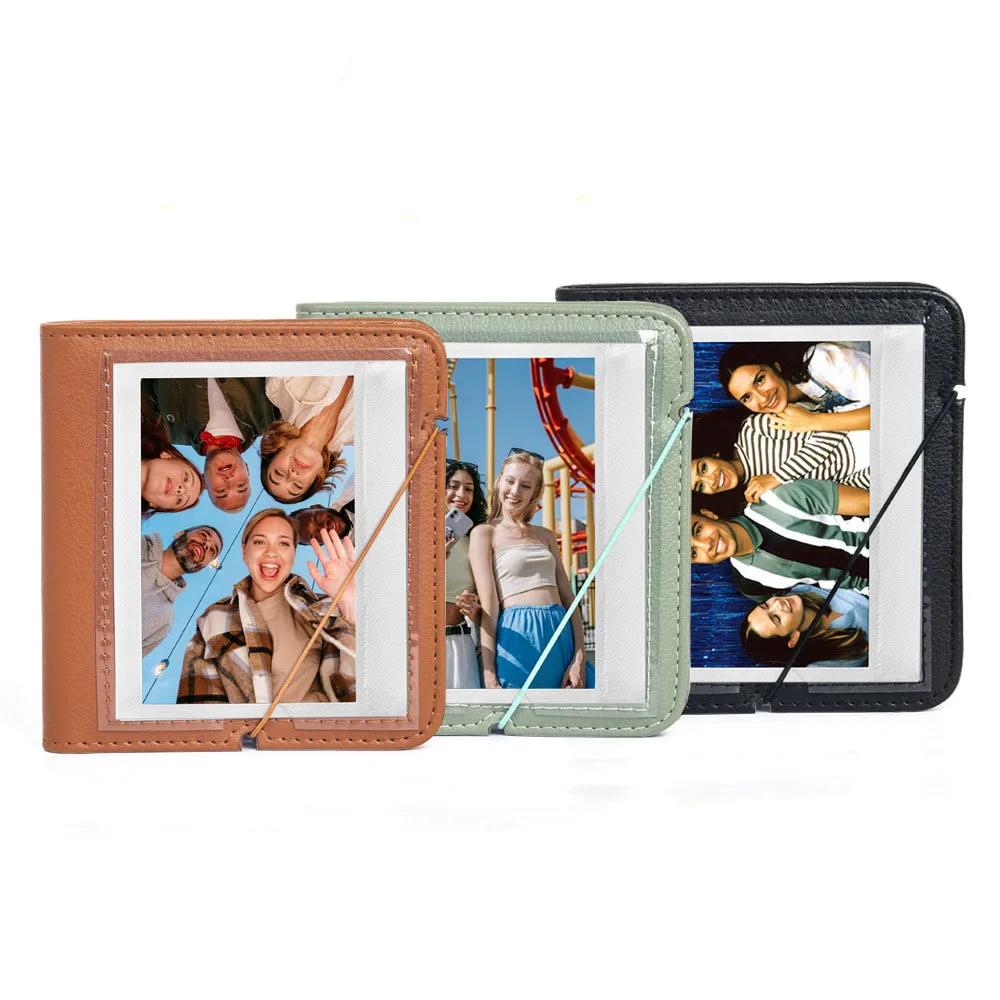 ألبومات صور 5 بوصة 28 جيبًا لـ Fujifilm Instax Wide 400/300/200/100 ألبوم صور بلاستيكي مختوم ألبوم صور واسع
