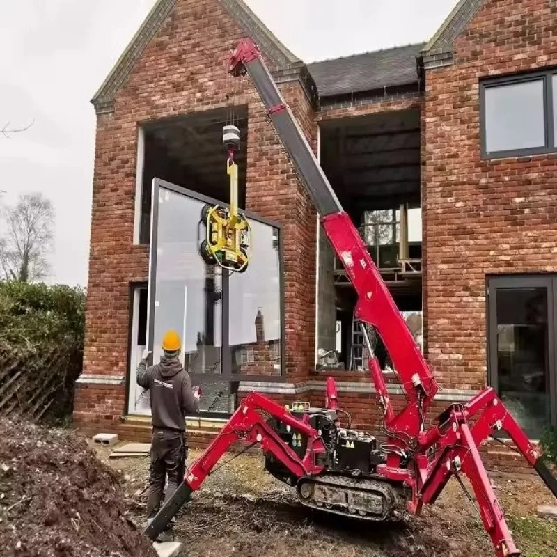 8Ton Narrow Access Spider Crawler Crane Hydraulic Drive 16m Boom 360° Rotation Portable Lifting Machine High Rise Maintenance
