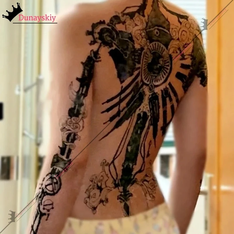 Game LoL Arcane 2 Vi Cosplay Costume Dorsal Tattoo Sticker 47-53CM Waterproof Tatoos  Arcane VI Role-playing Decals Accessory