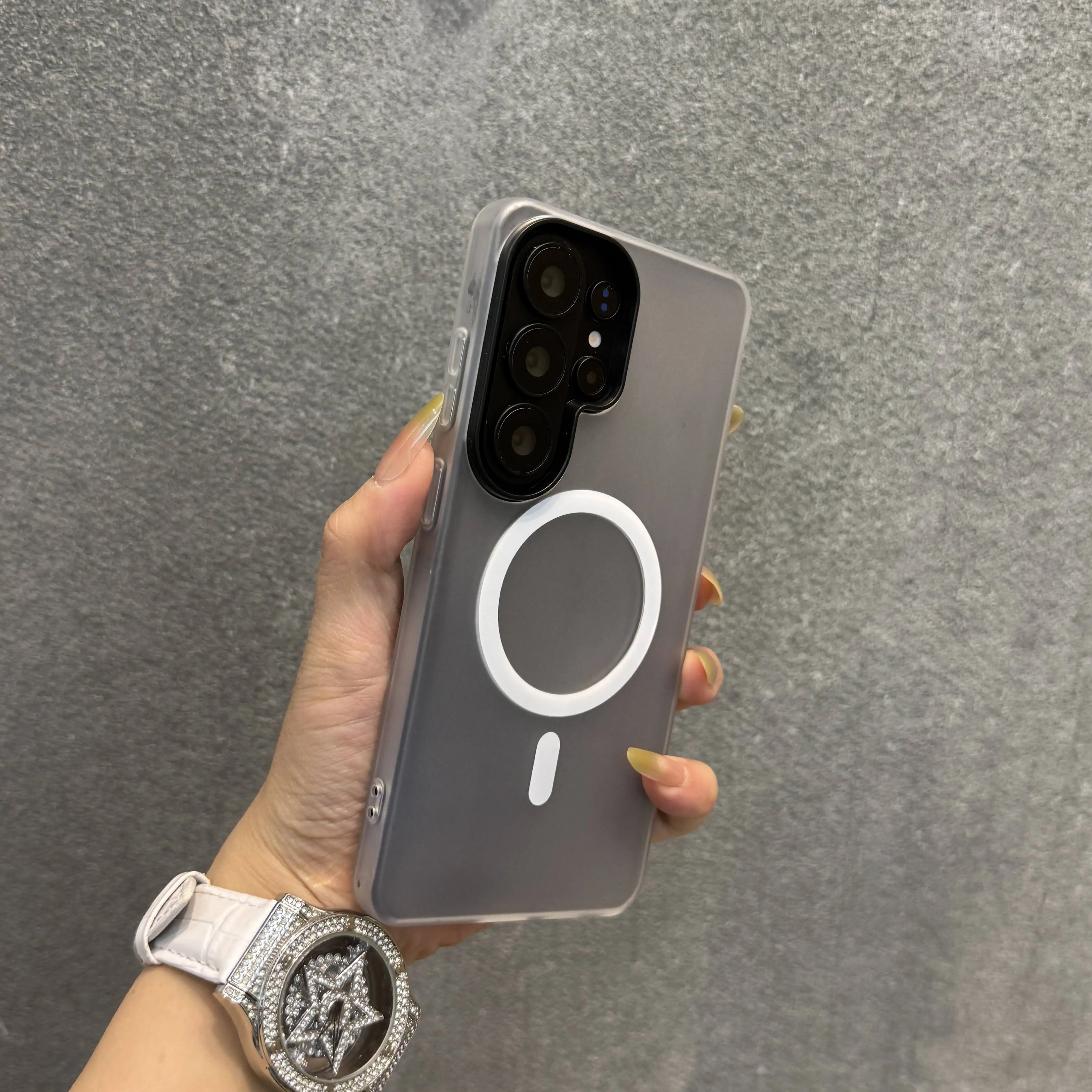 Luxury Candy for Magsafe Wireless Charging Matte Case for Samsung Galaxy S26 S23 S22 Ultra Plus S25 S24 FE A56 A36 A26 A17 Cover