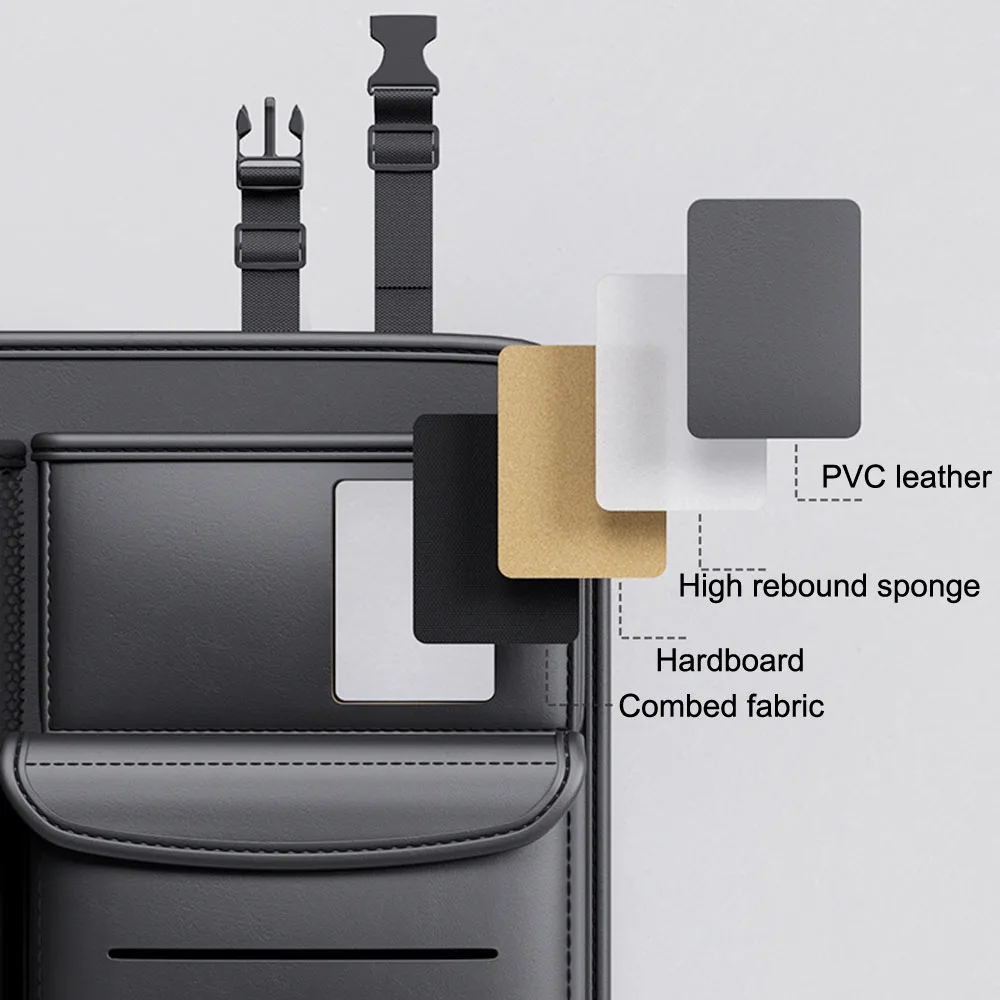 Car Backseat Organizer Anti Kick Pad Cup Holder Car seat back storage hanging bag with Hook Tissue Holder Car Accessories