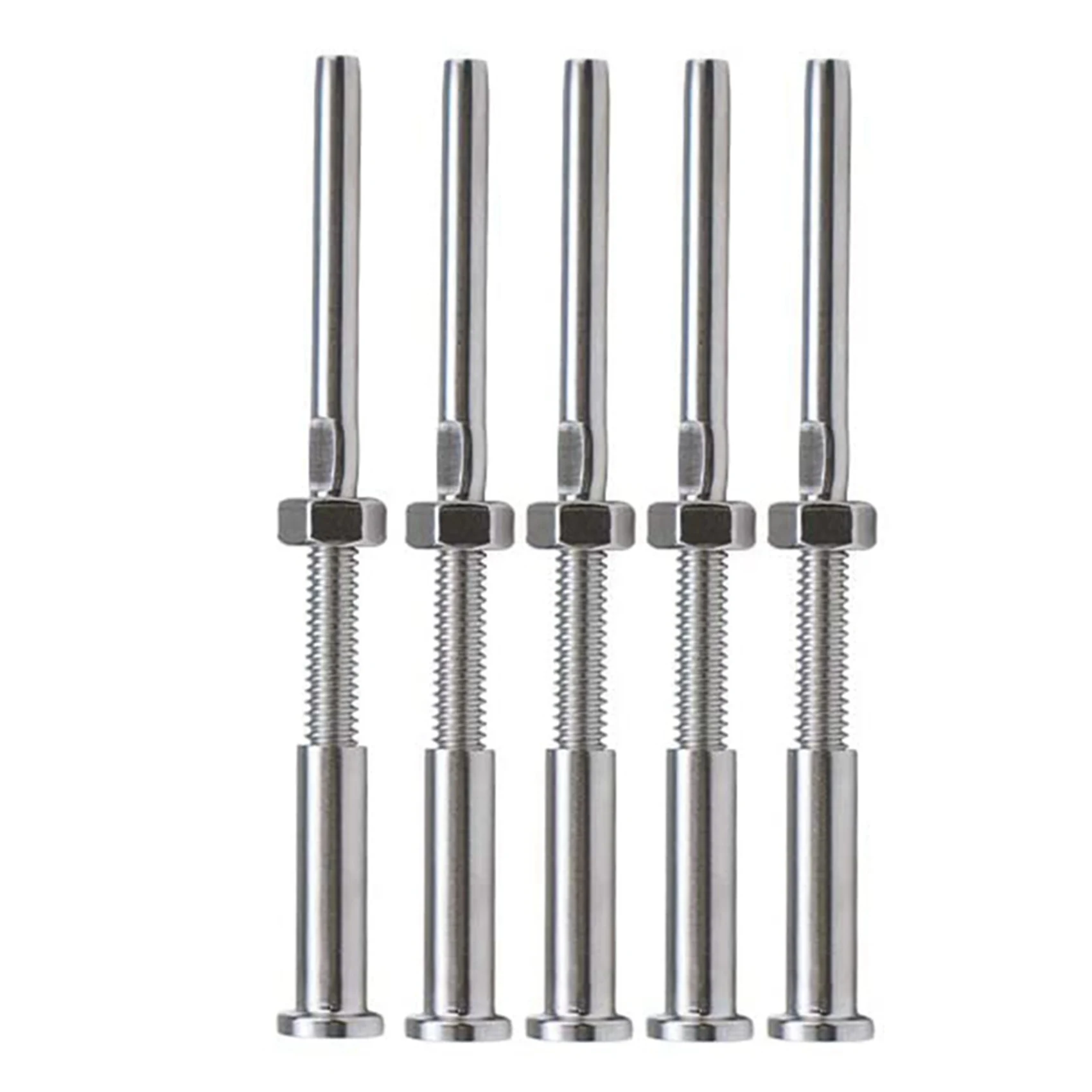 AT05-40Pcs Invisible Turnbuckle Hand Swage Threaded Stud Hex Head Fitting Receiver Terminal For 1/8 Inch Cable Railing
