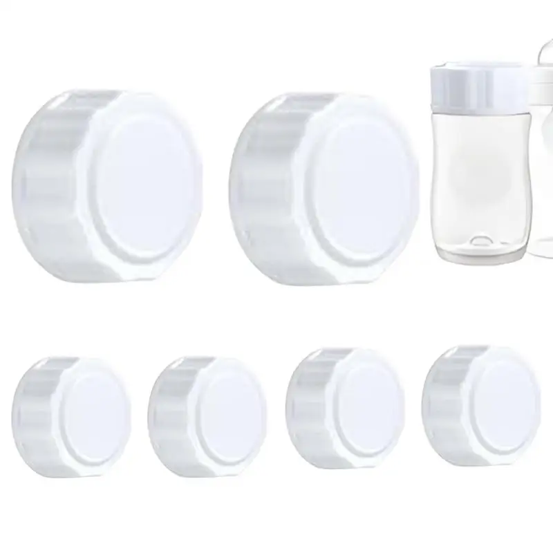 

Milk Bottles Lids Toddler Milk Cups Replacement Covers Leakproof Baby Bottle Caps For Car Airplane Travel Business Trips