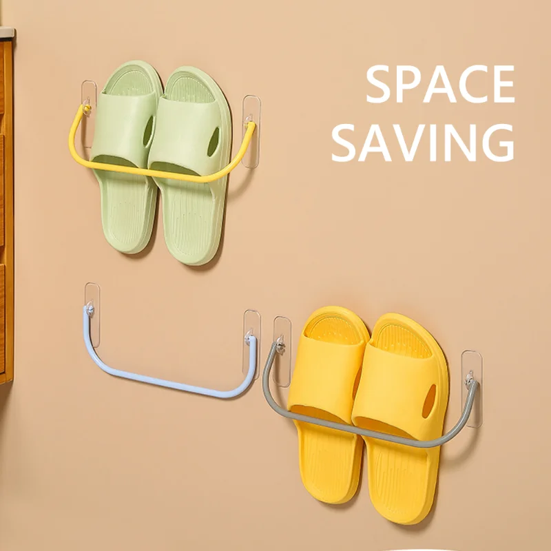 1/2/3pcs Simple Shoes Storage Racks Wall-mounted Waterproof Rack Slippers Sneakers Organizer Bedroom Bathroom Accessories