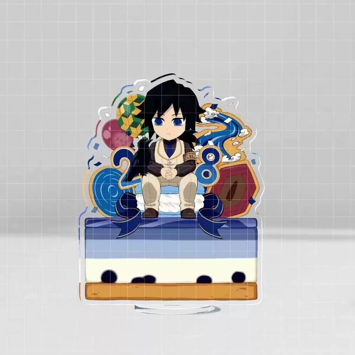 Anime Demon Slayer Tomioka Giyuu Iguro Obanai Kanroji Mitsuri Cosplay Stand Figure Halloween Xmas Acrylic Birthday Ornament Gift