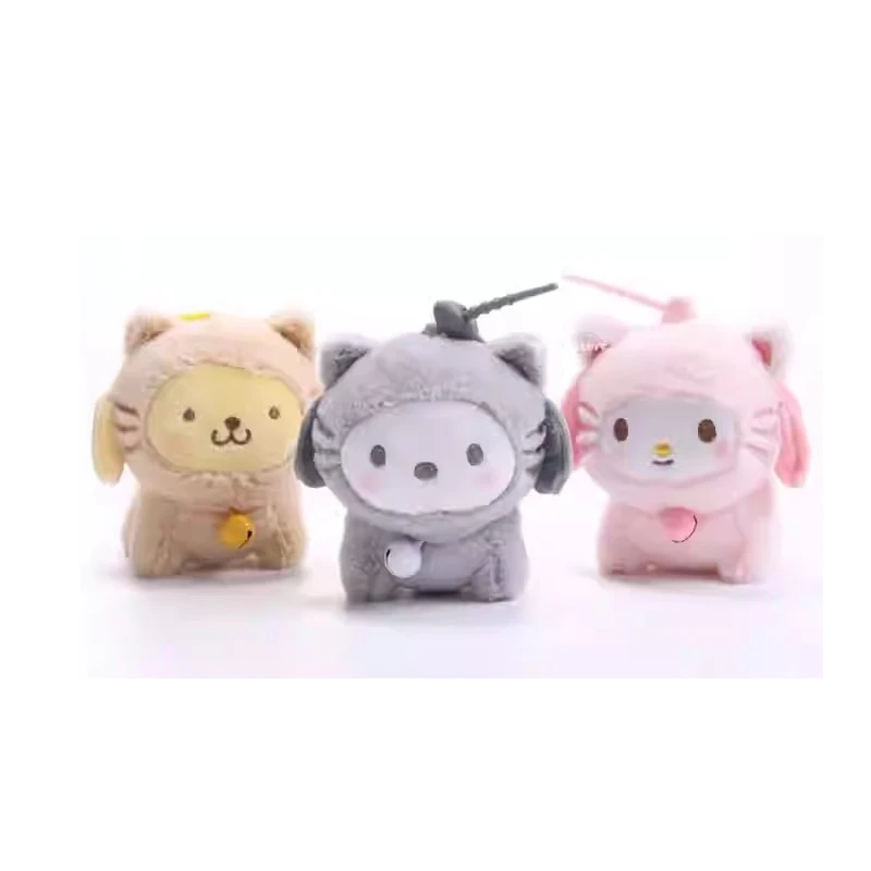 

Брелок Sanrio с милым котом, плюшевый брелок, Коричный помапурин, Kuromi, Мультяшные брелки с надписью My Melody, детские украшения, игрушки, новинка 2023