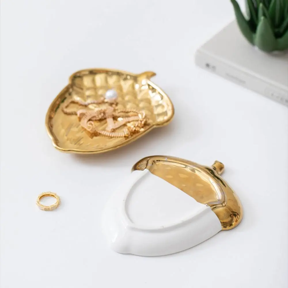 

Украшение дома, керамический поднос в форме сосновой шишки, изысканный портативный поднос для фруктов, креативный многофункциональный поднос для хранения, женский