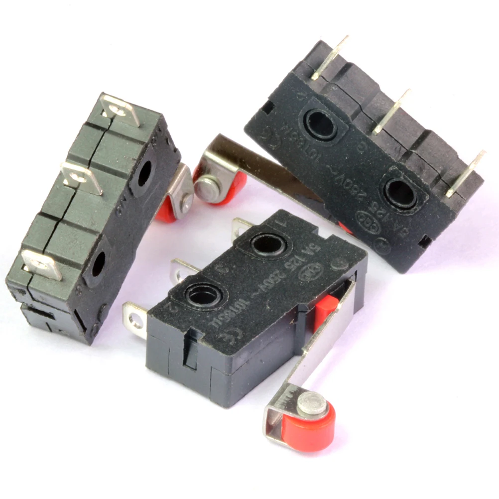 

5pcs Roller Micro Switch Lever Arm 18mm Short Hinge On Switch Snap Action NC Microswitch Golf Cart for Vibration
