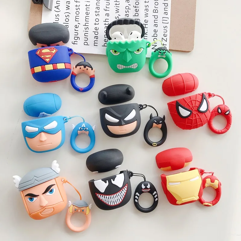 For Airpods 1 2 3 4 Pro Pro 2 Venom Spider Man Silicone Earphone Case Accessories Cover