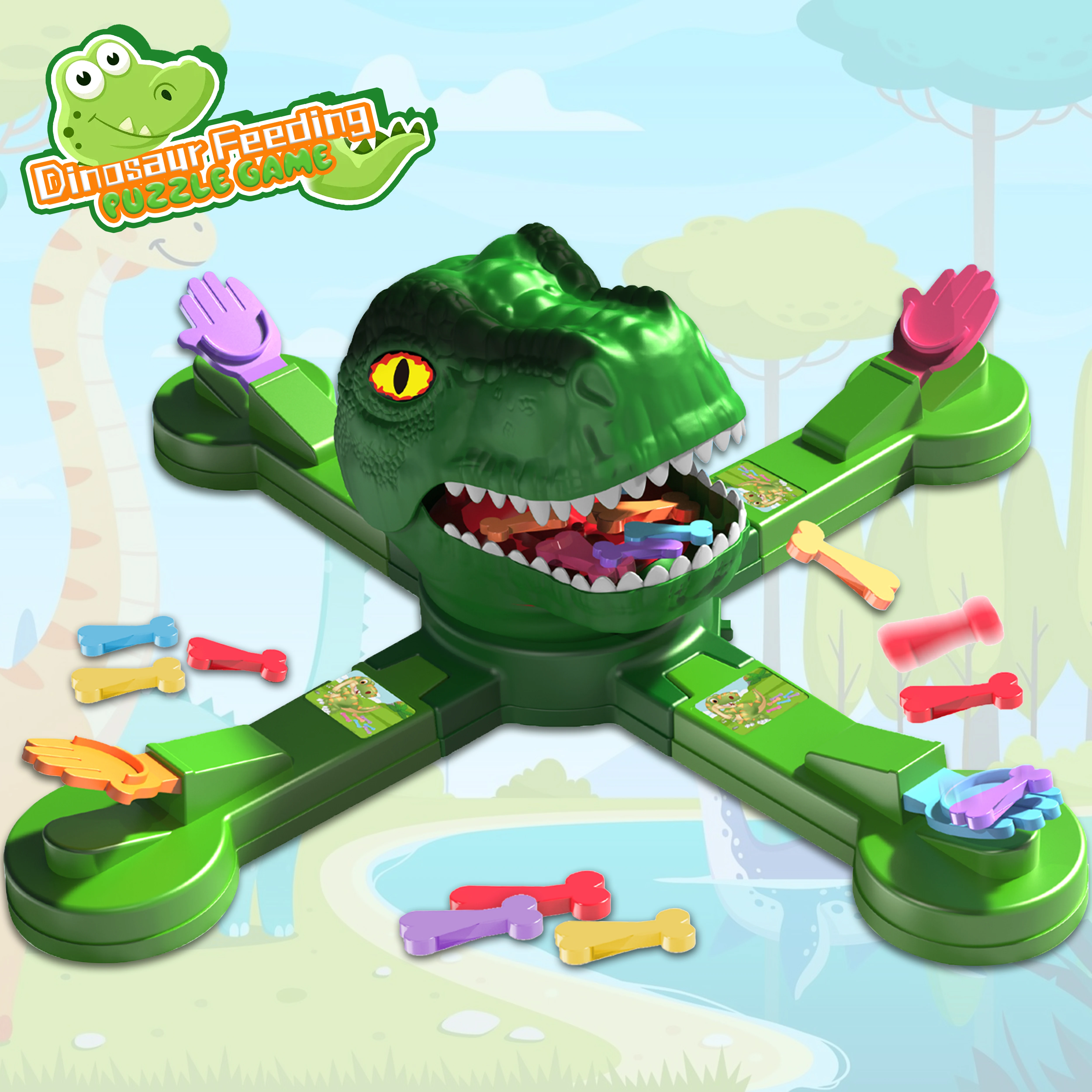 

Little Dinosaurs, Travel Games, Fast Family Multiplayer Board Games, Parent-Child Interactive Puzzle Toys, Suitable For Children