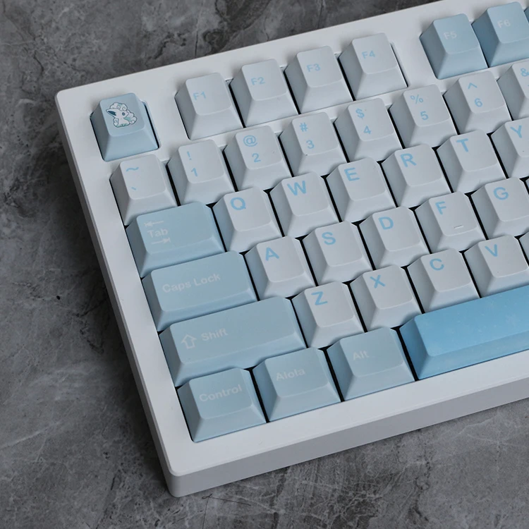 Keycap Ice Six-Tail Keycap PBT Five-Sided Sublimation Original Factory Height Keycap