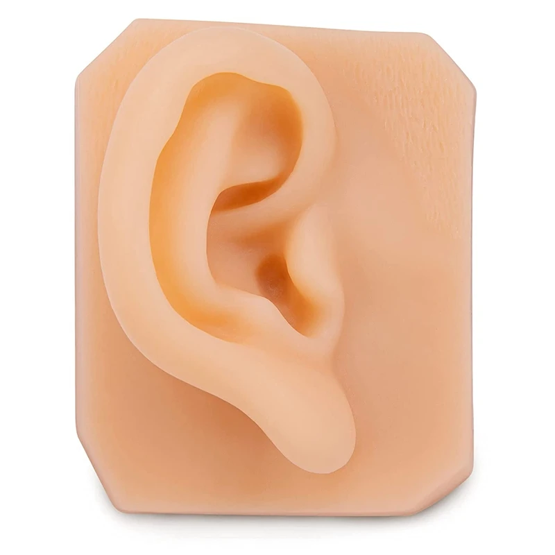 Soft Silicone Right Ear Model For Practicing Suture For Jewelry Display, Silicone Ear For Teaching Instructions