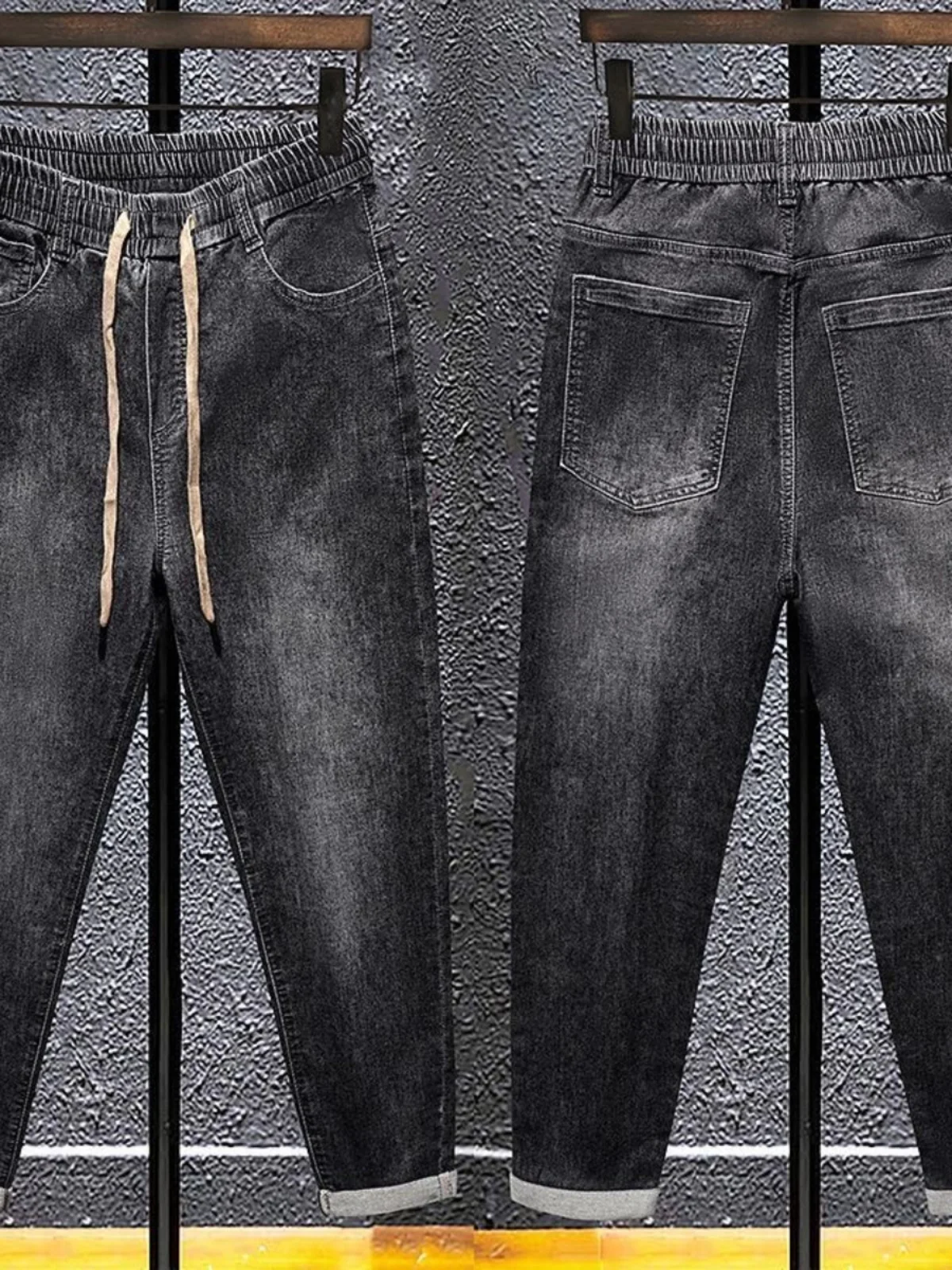 

Осенние мужские джинсы 2024, новые модные брендовые брюки Bla ey Rope без железной эластичной резинки на талии, грязеотталкивающие износостойкие рабочие брюки