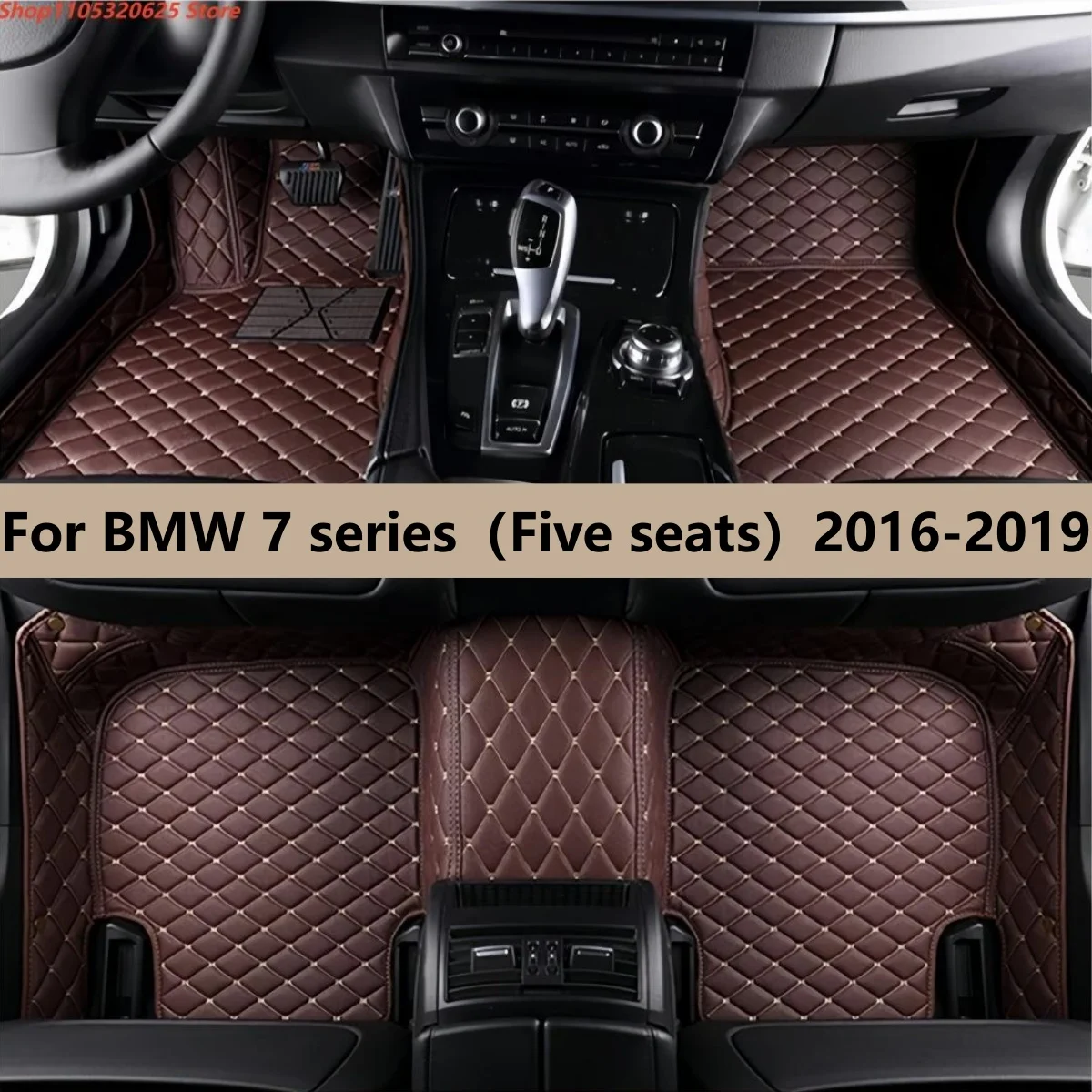 

Car Floor Mats Fit For BMW 7 series（Five seats）2016 2017 2018 2019 Interior Details Accessories Artificial Leather