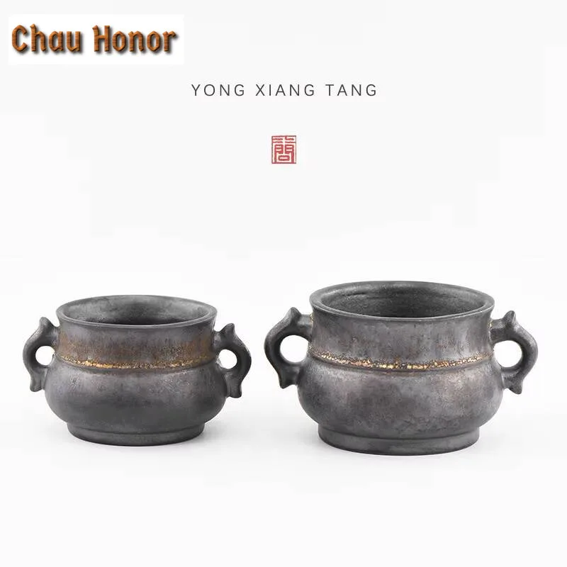 Japanese Style Gilding Galze Ceramic Thread Incense Holder Creative Mist Smoking Steamers Household Smell Distributor Cha Craft