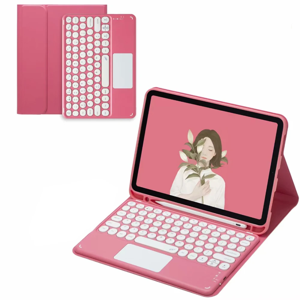 2022 per iPad custodia di 10 generazione con tastiera Smart Cover ricaricabile per iPad 10.9 10a tastiera magnetica ricaricabile