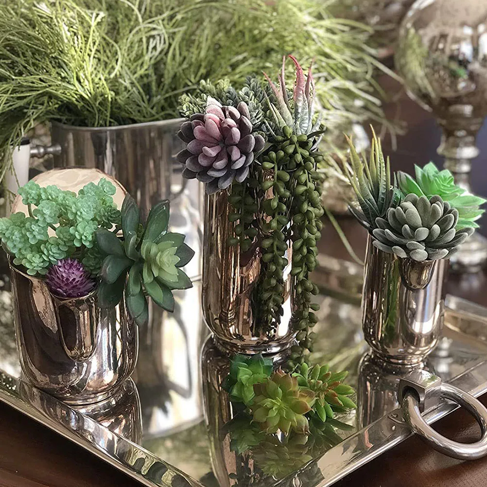 

Artificial Succulents Decorative Plants Lightweight Creative Gifts Families Fake Potted Lifelike Simulation Flower