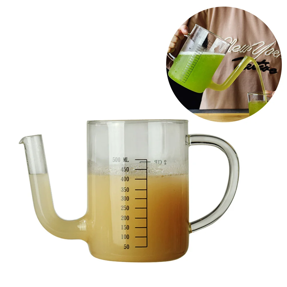 

Filter Oil Glass Kettle Heat Resistant Cold Water Kettle Household Glass Juice Pot 500ml Food Safe Container