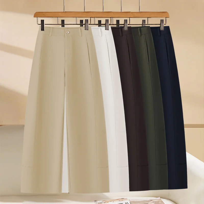 

Women's Suit Wide-Leg Pants for Spring and Summer, New Thin Loose Casual Draped Slimming Straight Pants, Popular Style