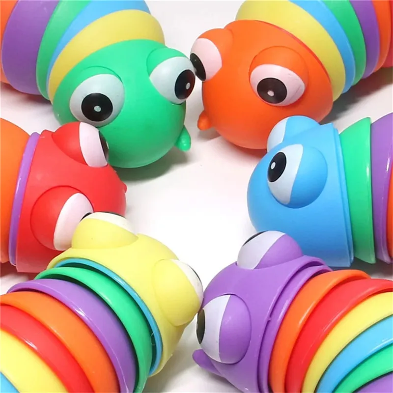 Colorful Simulation Caterpillar Antistress Toy Funny Fidget Decompression Articulated 3D Stress Reliever Gift Toy for Kids Adult