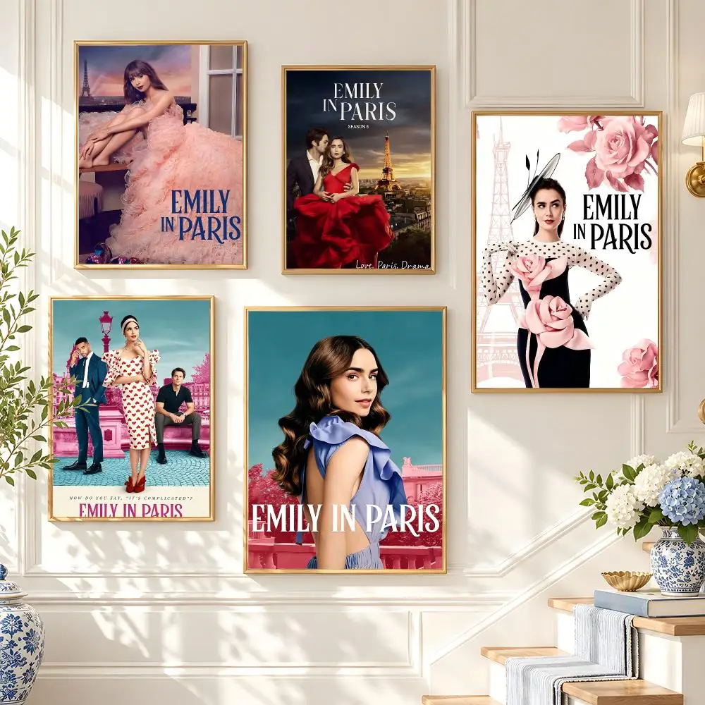 series Emily in Paris Poster Poster HD Frameless Preppy Style Wall Art Home Decor For Living Room Bedroom Gift