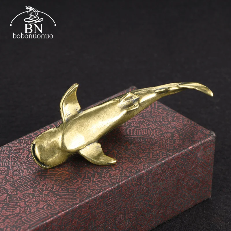 2026 Brass Shark Figurines Vintage Sea Animal Small Statue Desktop Ornaments Office Decorations Crafts Accessories Child Gifts
