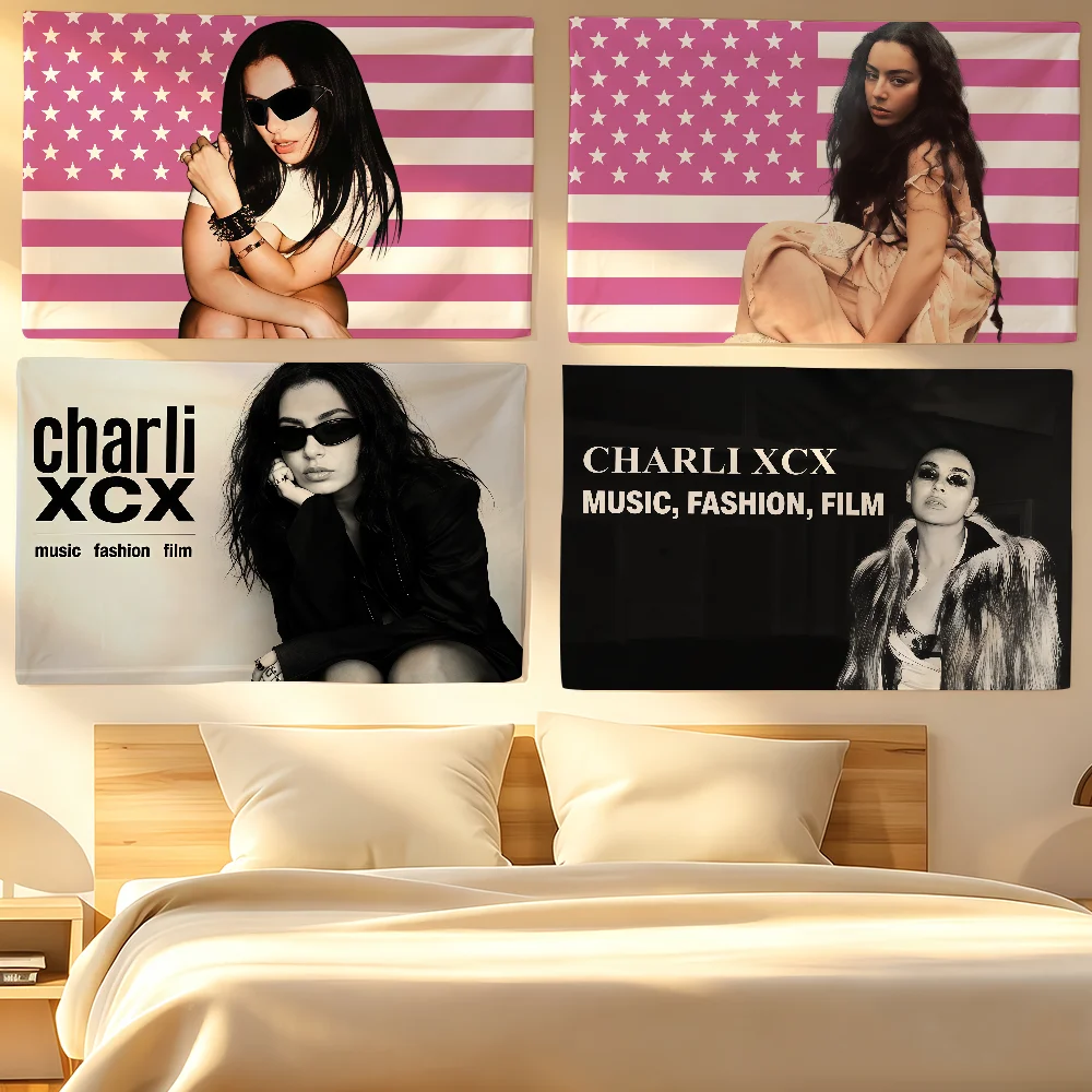 Singer C-Charli X-XCX Flag For Sports Matches  Games Parade Rally Holiday Festival Backyard Balcony Club Bar Decor