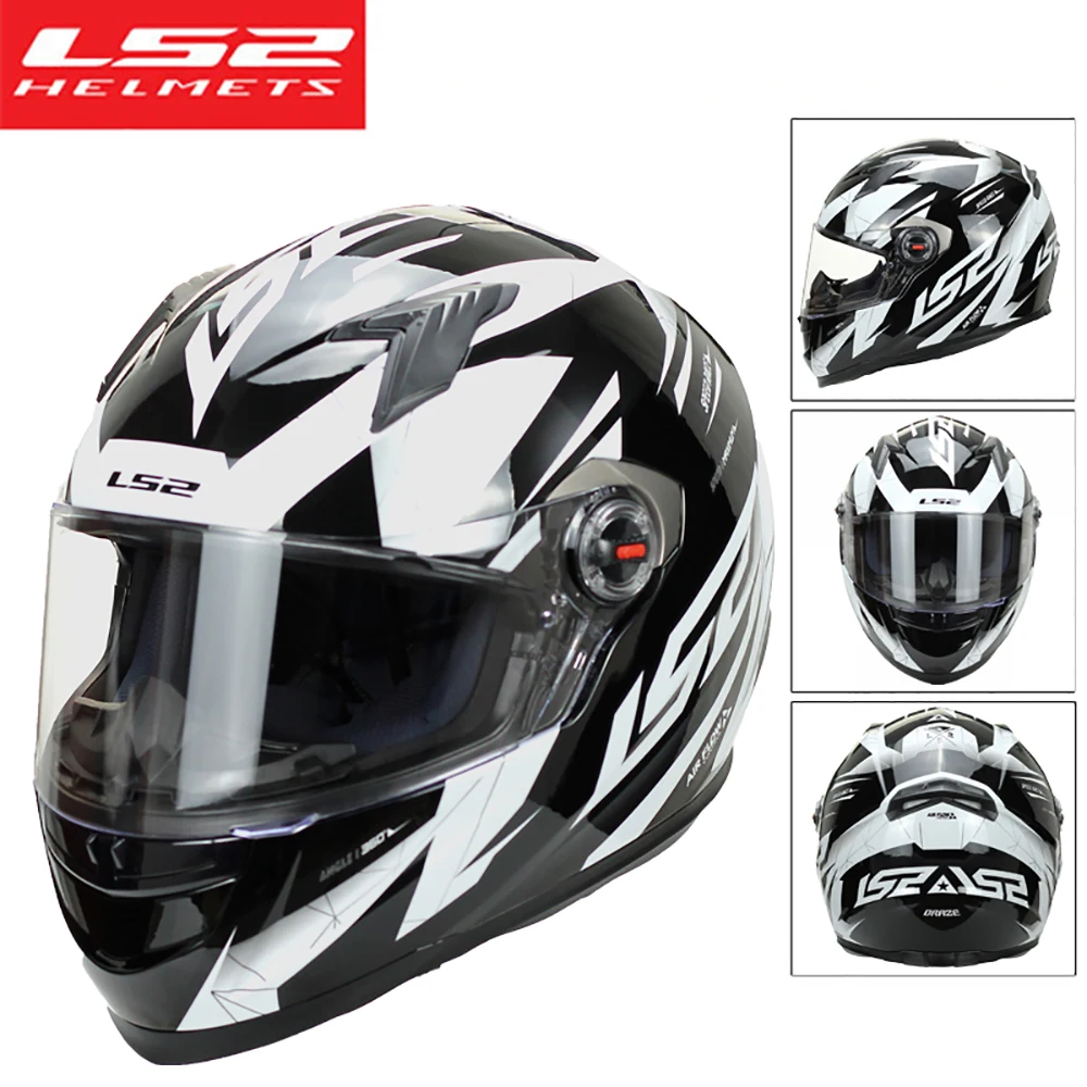 

LS2 Original Full Face Motorcycle Helmet Capacete LS2 FF358 Men Women Motocross Racing Helmets Lens Anti-fog casco moto casque