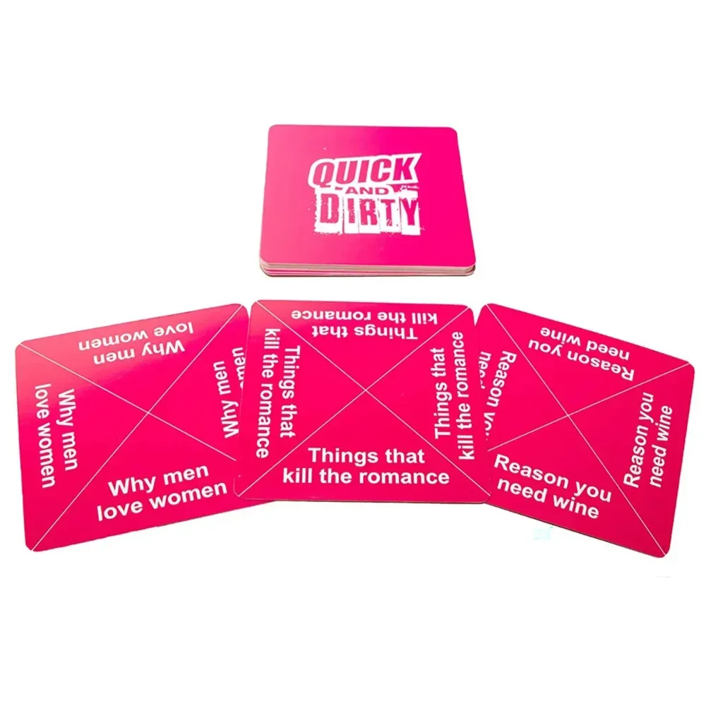 Quick And Dirty card game Offensively Fun Game! [Funny Social Comedy Game] Quick And Dirty - Girls Night Edition card game