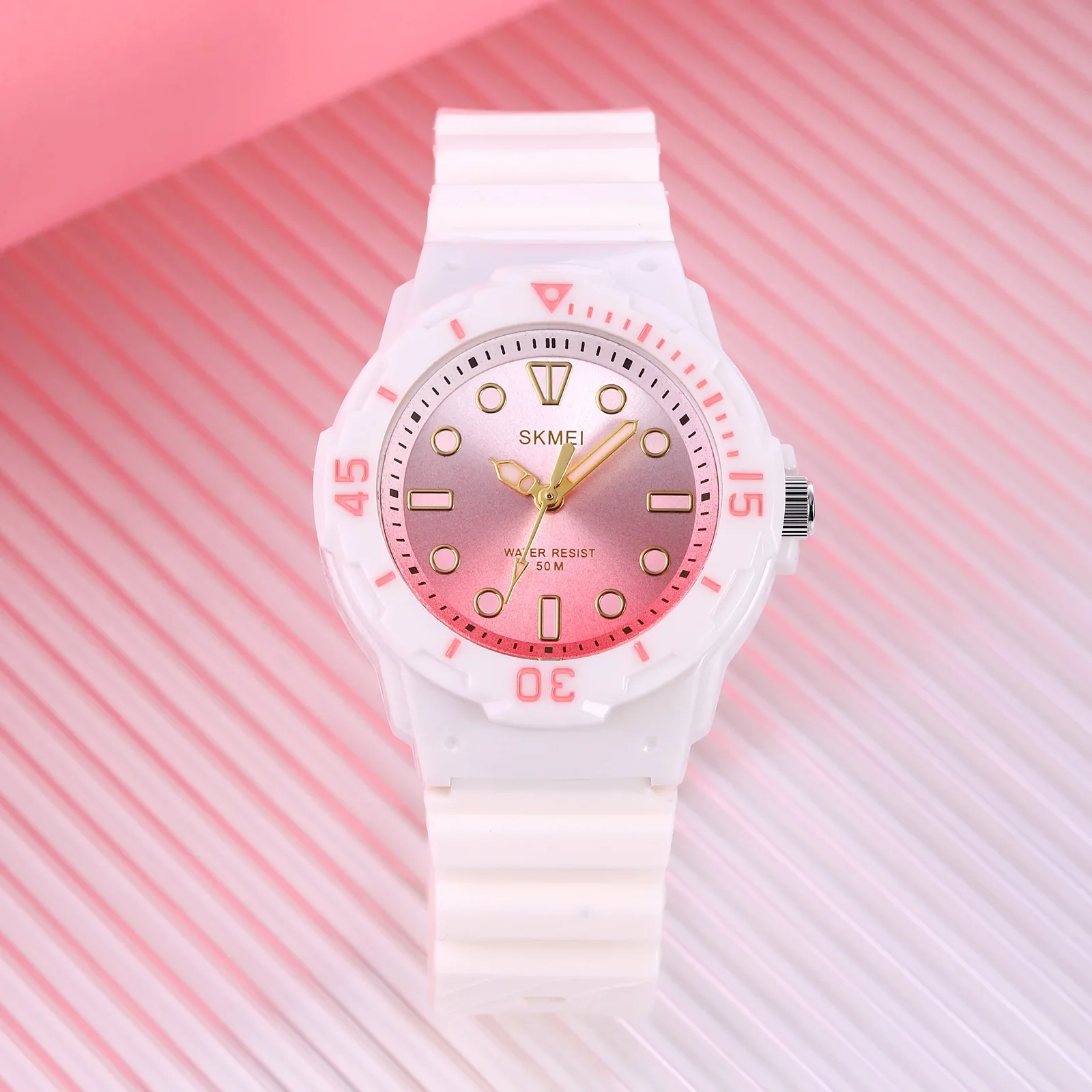 SKMEI-Reloj de pulsera deportivo para niños y niñas, cronógrafo resistente al agua hasta 50M, movimiento de cuarzo japonés, 2012