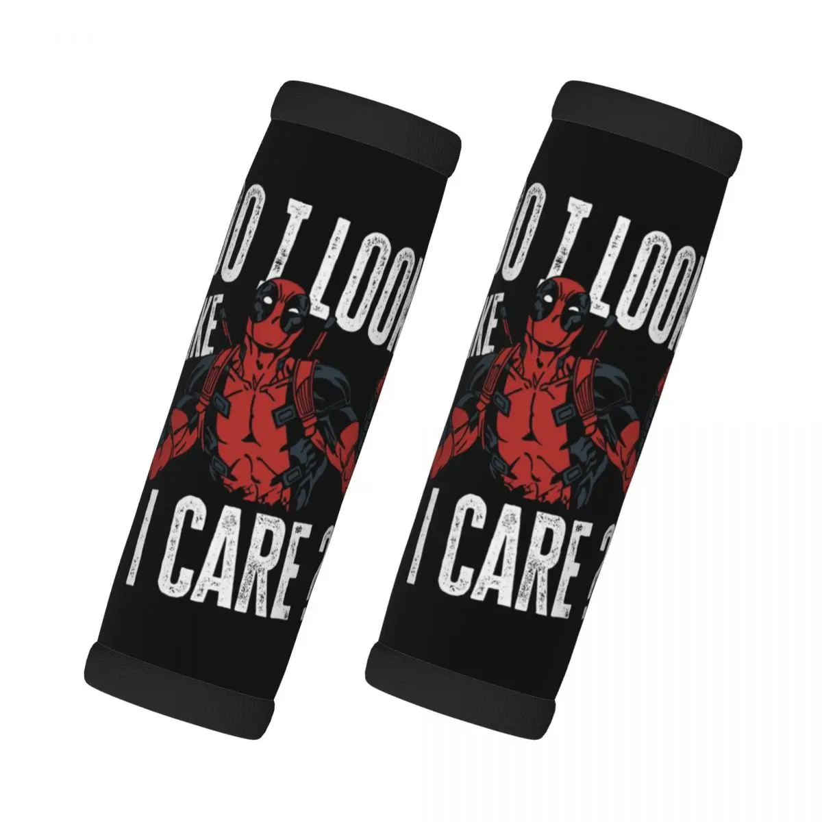 

Custom Deadpool Manga 2 Pcs Luggage Handle Wrap Soft Grip Handle Cover Comfortable Neoprene Suitcase Identifier Travel