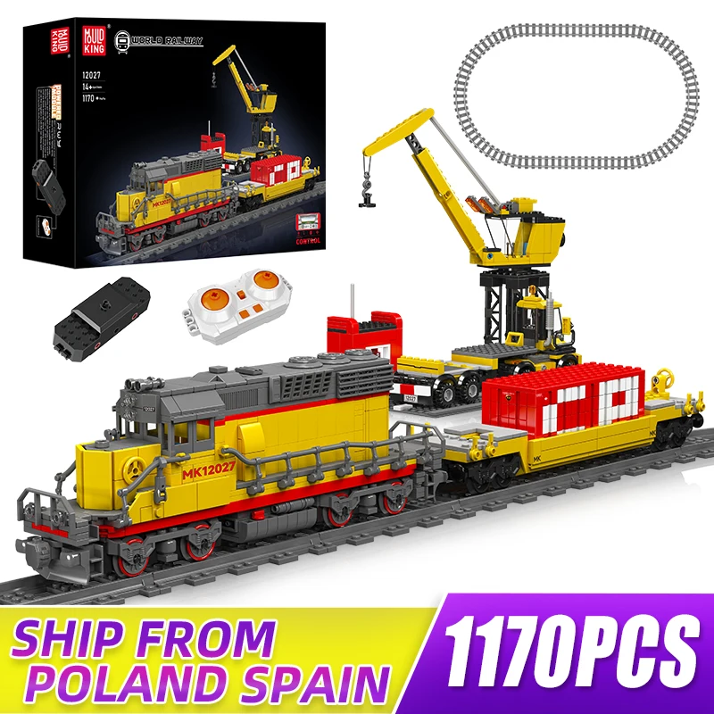 MOULD KING World Train 12027 EMD SD40-2 Diesel Locomotive Remote Controlled Building Blocks Toy Set Birthday Gift