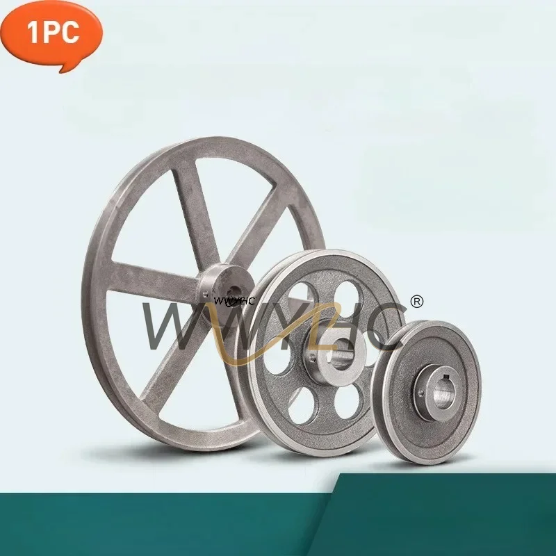 1Pc A-Type Single Groove Cast Iron Pulley 140-200mm Hollow Bore Thickened Power Tool Accessory