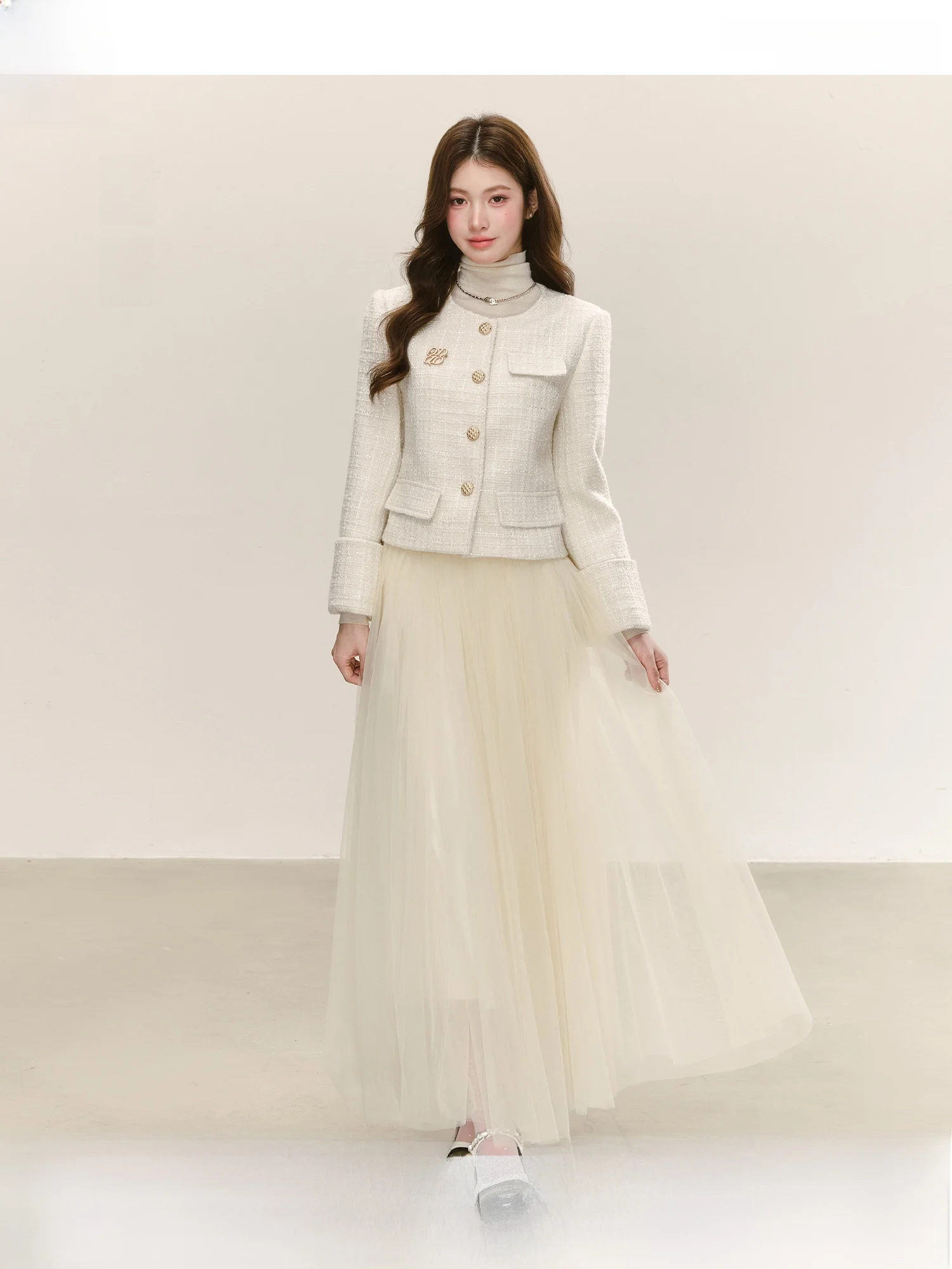 Elegant Atmosphere A-Line Midi Skirt High Waist Loose Fit Polyester Fiber Casual Style Women's Skirt QDQD Brand