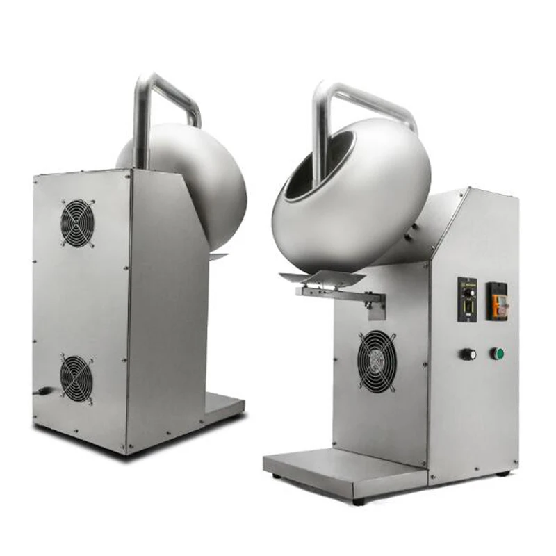Multi-functional Almonds Chocolate Coating hine Peanut Vertical Hot and Cold Air Sugar Coating Pan hine
