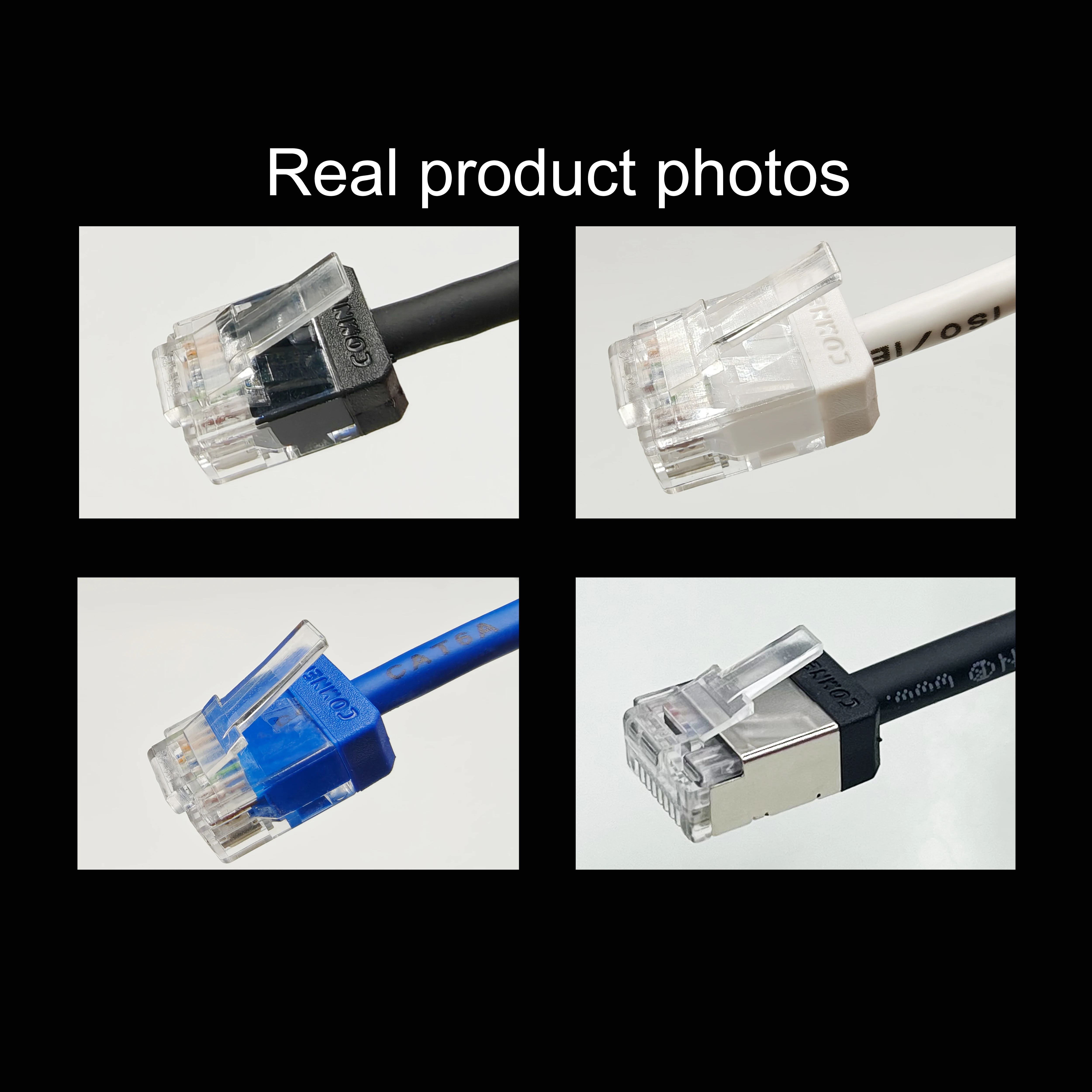 COMNEN Cat6/Cat6a 24 Pack Slim Cat6a Ethernet Patch Cable 10G Support Cat 6 Patch Cable for Patch Panel to Switch Flexiable