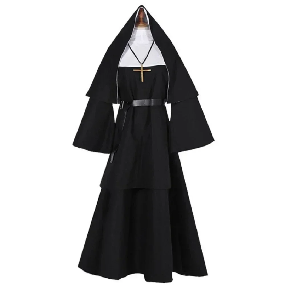 Horror Films The Nun Cosplay Costume The Conjuring Cosplay Black Women Necklace Cross Ghost For Women Costume Halloween Costume view 3