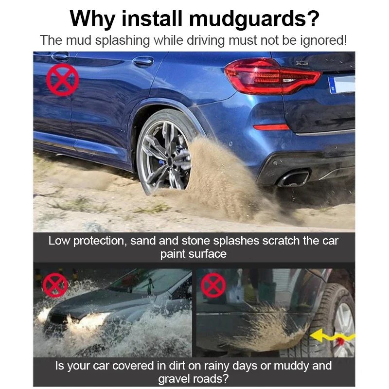 واقيات الطين للسيارة أودي A5 B10 S-line S5 Sportback 2025-2027 4 قطعة غطاء عجلة الحاجز الأمامي والخلفي المقاوم للرذاذ ملحقات MudFlaps