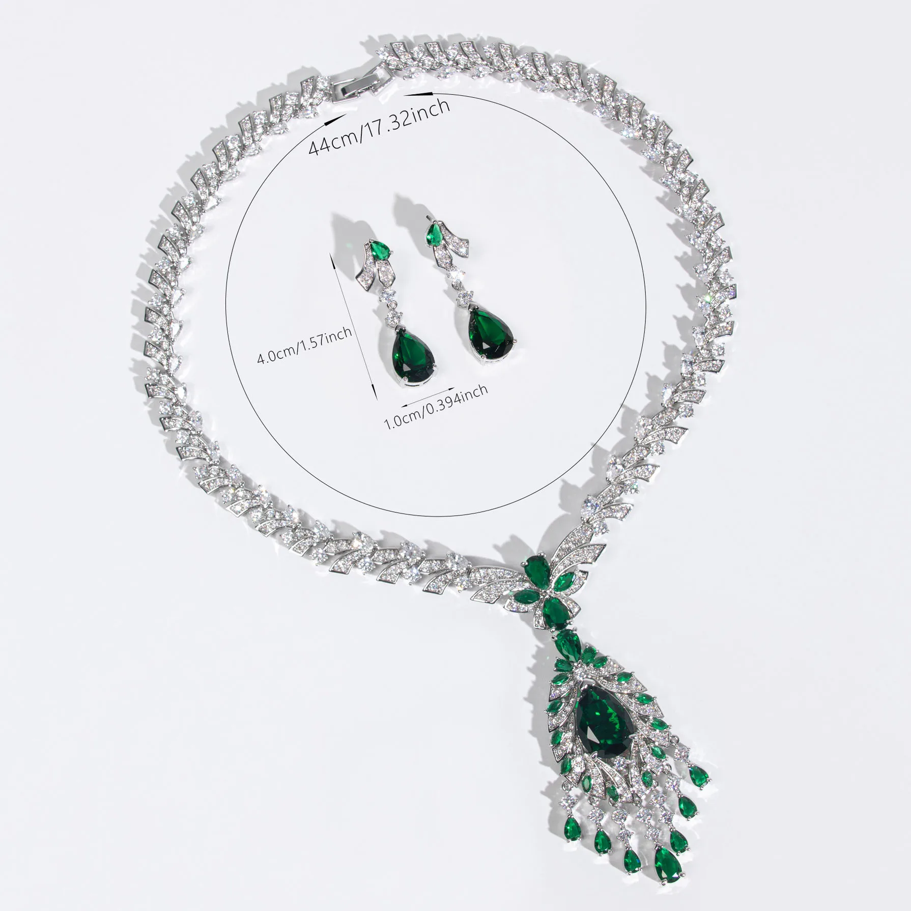 Temperamento Elegante Collana Orecchini Ciondolo Gioielli Estate Vestito Accessori Set Partito Matrimonio Sposa Regalo M-286