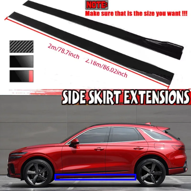 

Для GENESIS GV70 2 м автомобильная боковая юбка удлинительная пластина разделитель губ бампер 2,18 м гоночный боковой спойлер