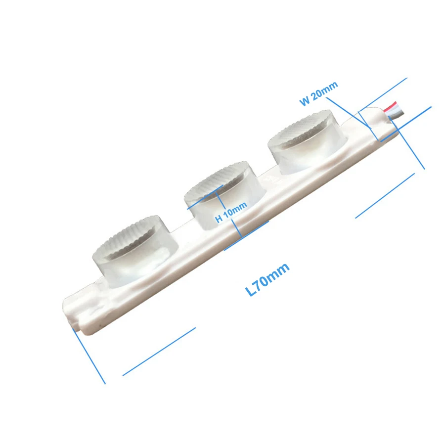 Imagem -02 - Super Bright 3w Smd 3030 Led Módulo Publicidade Design Led Módulo Iluminação Led Dc12v 75*20 mm Ip65 Impermeável 100 Peças Lote 24v