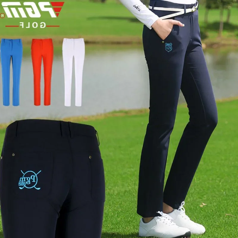 Send Belt !PGM Golf Pants For Womens Quick-Dry Pant Golf Trousers Summer High-Elastic Slim Pants Sport Wear Spring Long Pant