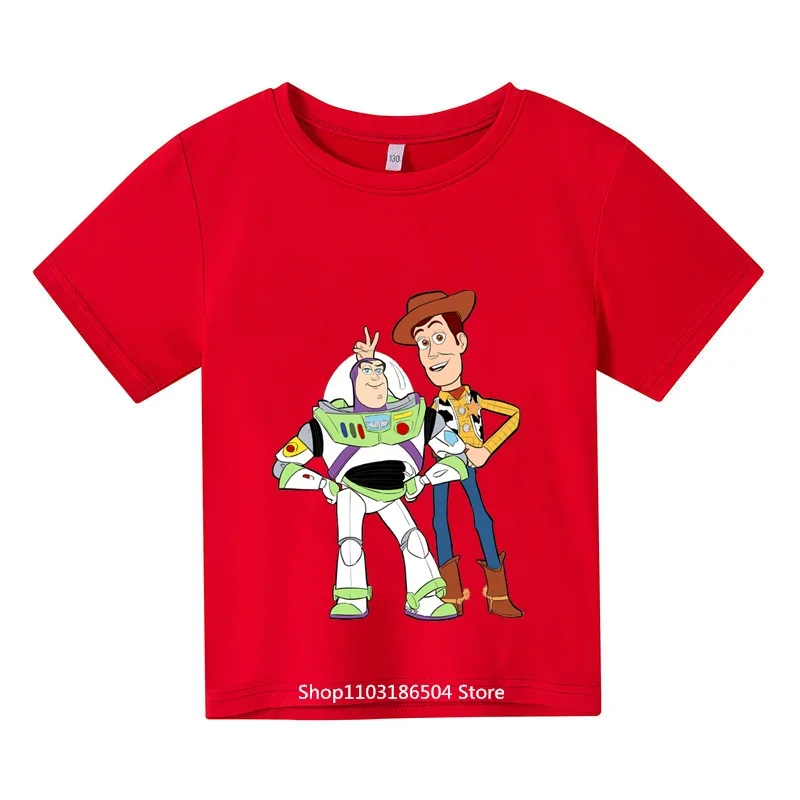 New Toy Story Summer Short Sleeved Boys Cartoon T-shirt Youth Summer Fashion children\'s clothing Sportswear Ropa