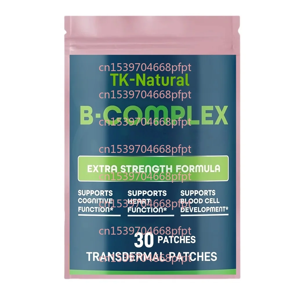 

30 пластырей с комплексным витамином Б, прозрачные пластыри для женщин и мужчин, поддерживающие энергию и здоровье мозга