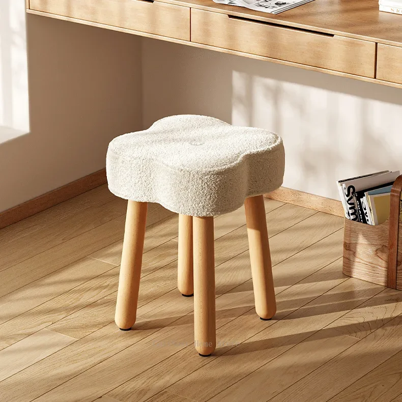 Vanity Stool for Bedroom, Storage Makeup Chair, Ins Style Simple Nail Stool for Dressing Table