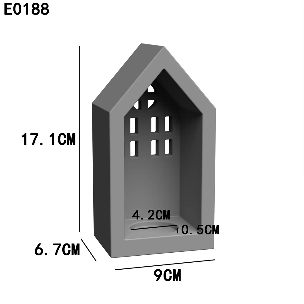 Imagem -05 - Concreto Candlestick Silicone Mold Faça Você Mesmo Tea Light Holder Cimento Palaster Mold House Design Decoração de Casa Moldes