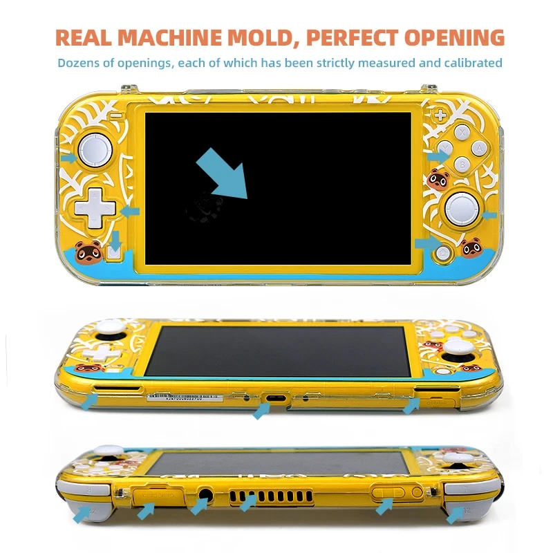 DATA FROG-Coque de protection transparente pour console Nintendo Switch Lite, étui rigide animal, coque de protection pour NS