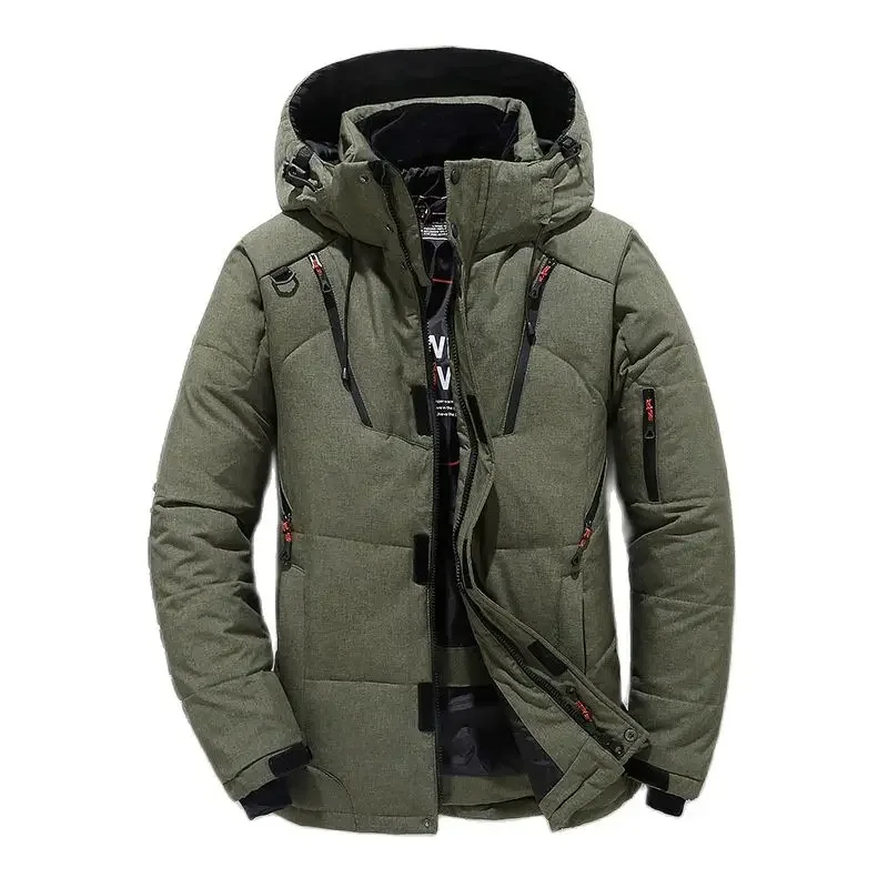 High Quality Down Jacket Male Winter Parkas Men White Duck Down Jacket Hooded Outdoor Thick Warm Padded Snow Coat Oversize M-4XL