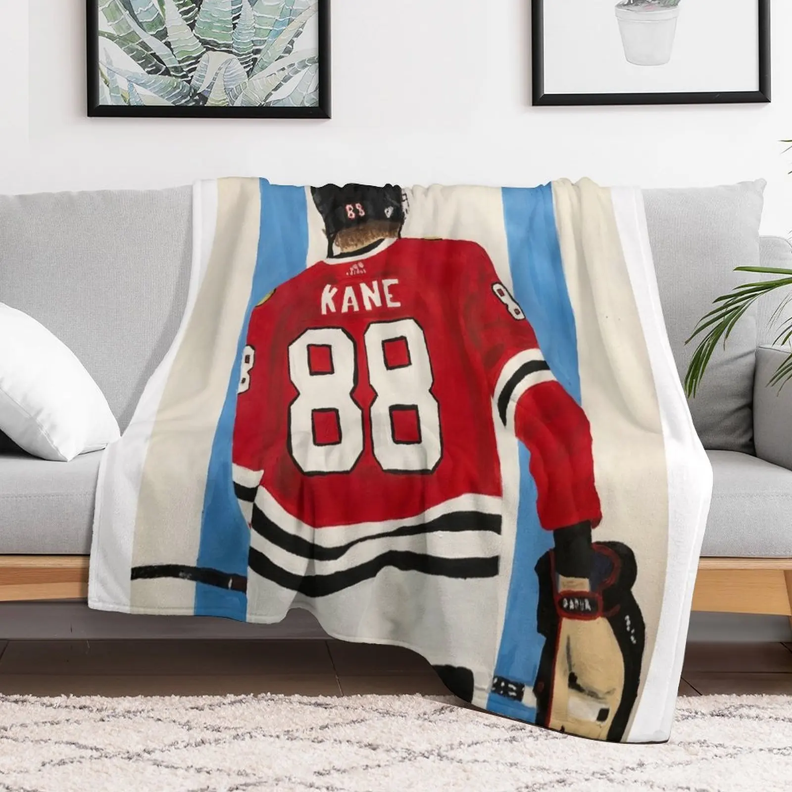 

Patrick Kane Painting Throw Blanket for winter Plaid on the sofa Blankets