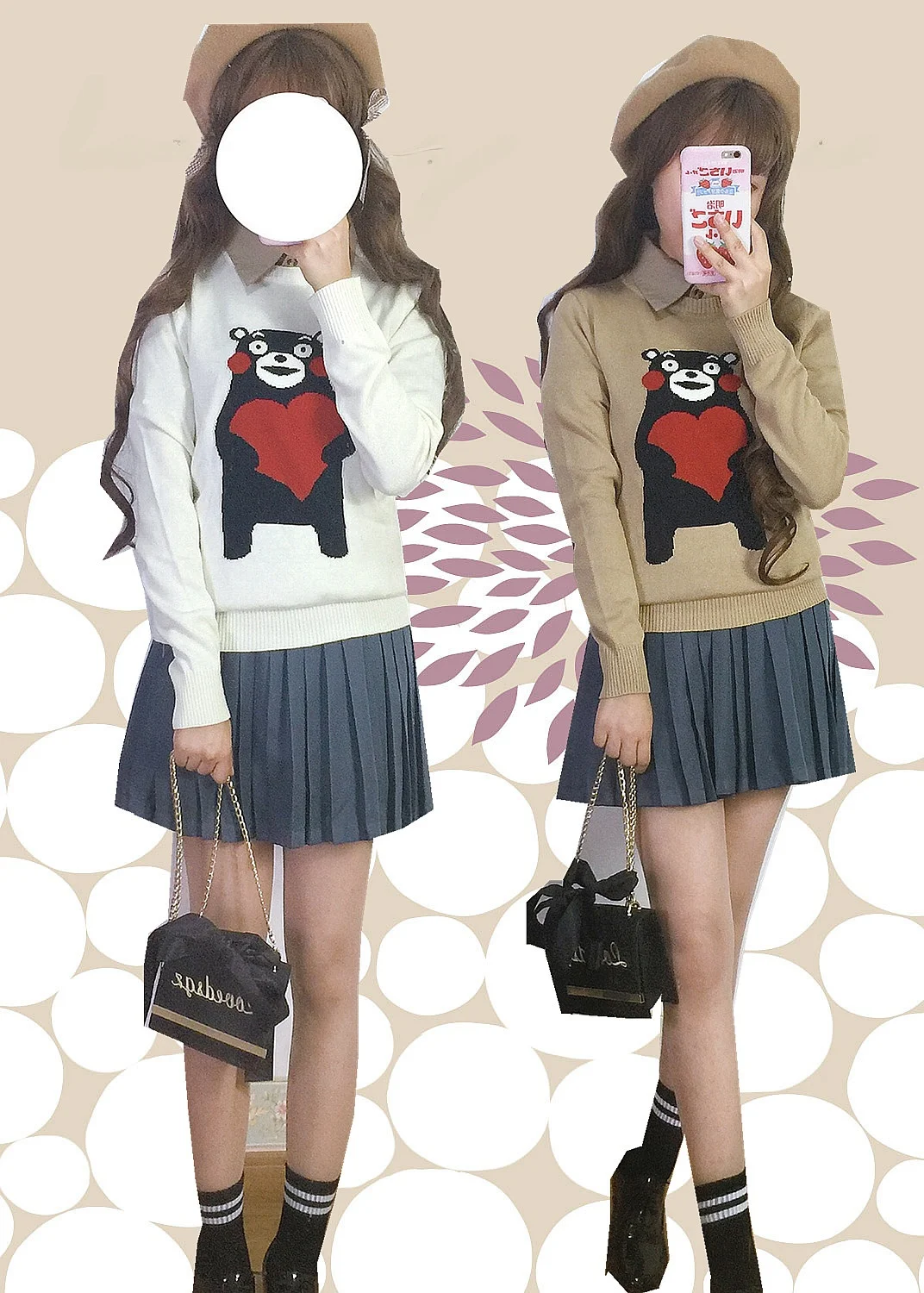 

Оригинальный дизайн, винтажный вязаный свитер с рисунком медведя, Sweet Sle Long Sve Crew Ne, теплая верхняя одежда, топ для женщин